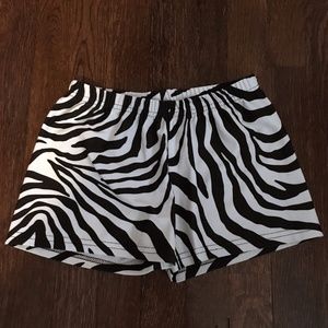 Zebra spandex shorts
